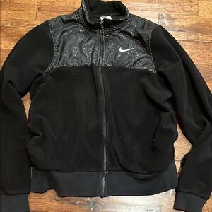 Nike Black and Silver Track Jacket